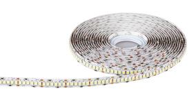 High output LED-strip 240 LEDs 3528/meter - 240 SMD 3528 LEDs per meter - 24V / 19,2 Watt per meter - warmwit 2700K of 3000K / wit 4500K / koud-wit 5500K - warmwit 1040 lumens/meter - wit 1080