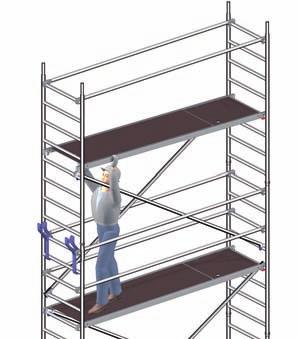 Leverancier: Layher BV 3 2 3 U Diagonalen en het volgende platform monteren (zie