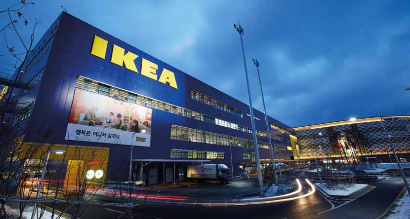 Project: Toepassing: IKEA, Zuid-Korea Winkelruimte Technische Gegevens Beschrijving Het Decaroc paneel is ontworpen voor toepassingen in omgevingen waar temperatuurcontrole, brandveiligheid en