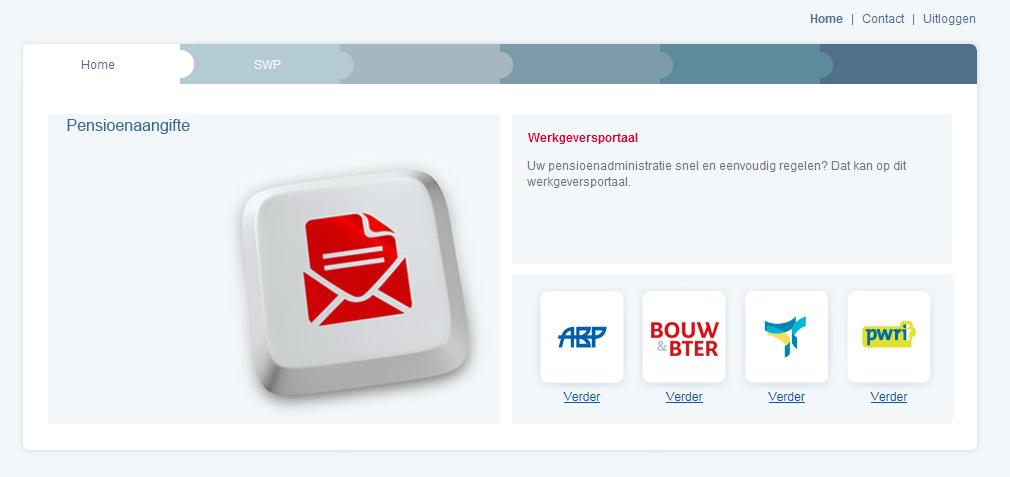 INLOGGEN OP SELFSERVICE WERKGEVERS PORTAL (SWP) 1 U logt in met uw persoonlijke inloggegevens. U gaat naar https://pensioenaangifte.apg.