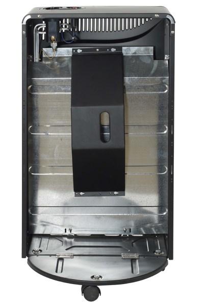 INFRAROOD ROLKACHEL COMPACT MODEL LI199 Elegant vormgegeven infrarood rolkachel werkzaam op flessengas 30 mbar. Geschikt voor gebruik met 5 en 11 kg gasflessen.