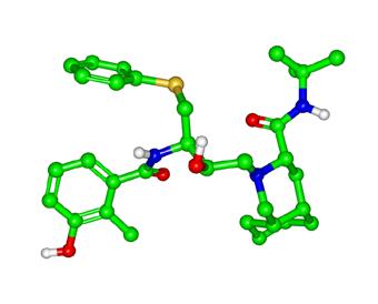 HIV protease PDB-ID: 1OHR nelfinavir Achtergrond: Zie PDB Molecule of the