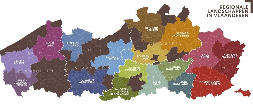 Vlaanderen: 17 regionale landschappen