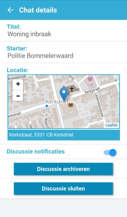 Zelf een melding maken De politie koppelt de bevindingen terug op de app.