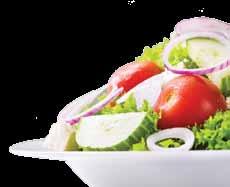 SALADES 15 Choriatiki 7, 75 Griekse salade met tomaten, uien, komkommer, fêta en olijven 16 Dionysos salade 8, 95 Knapperige salade met