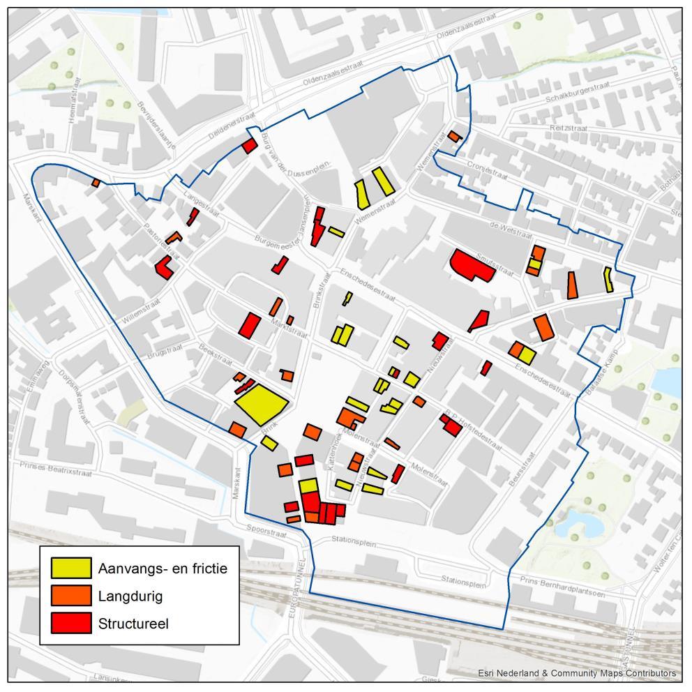 Leegstand op kaart Bron: Locatus Meeste leegstaande panden aan de Brink en in de Nieuwstraat In absolute zin staan de meeste panden leeg aan de Brink en in de Nieuwstraat (beide 9), gevolgd door de