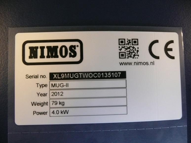 NL Nederlands 3 Technische gegevens NIMOS MUG-II 3.