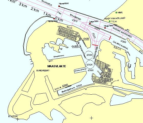 Tot aan de ligplaatsen waar de diepstekende schepen hun lading kunnen ove
