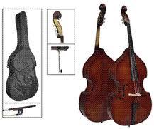 CONTRABAS (H) De contrabas, ook wel double Bass, staande bas of kortweg bas, genoemd, is het laagst klinkend muziekinstrument van de strijkinstrumenten. De contrabas is in kwarten gestemd E, A, D, G.