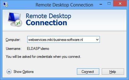 3. Verbinding maken met Extern Bureaublad (Windows XP, Vista, 7 en 8 / Mac OS X) Naast verbinding maken via een webbrowser kunt u ook verbinding maken met Extern Bureaublad.