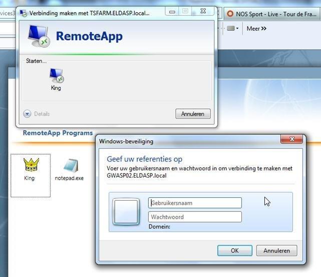 Oorzaak1: U werkt met Windows XP en Windows Vista. U kunt alleen inloggen volgens methode 3 van de handleiding.