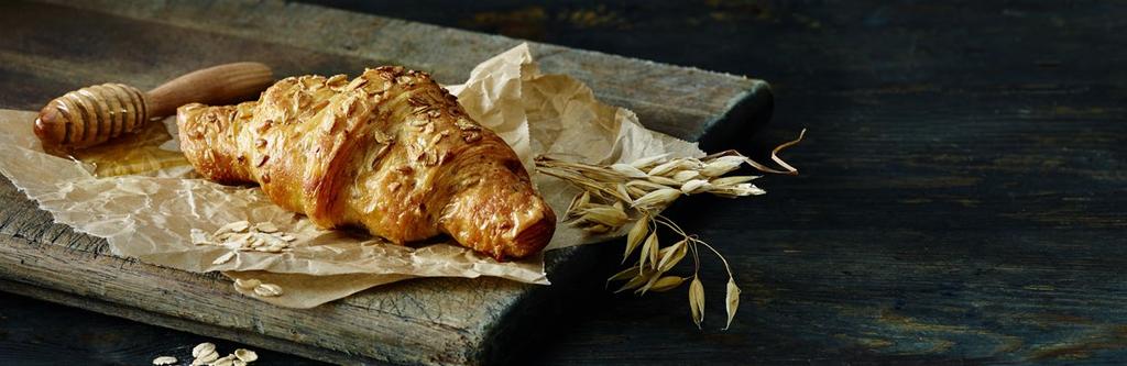 New Premium NATUURDESEMCROISSANT Deze croissant heeft zijn lichte, luchtige kruim en merkbaar nootachtige ondertoon te danken