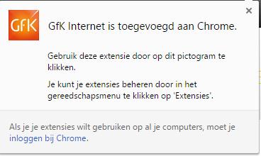 ***Wanneer U Google Chrome opent, krijgt u onderstaand bericht. (Let op: het kan even duren voor dit scherm verschijnt).