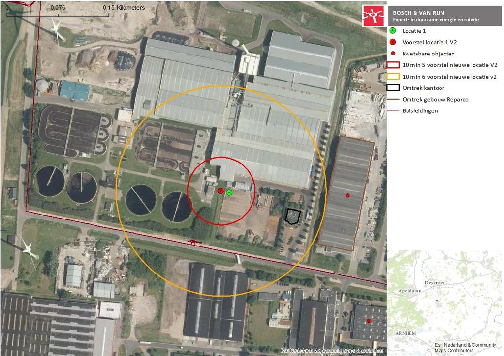 Hoofdstuk: Conclusies 5 Conclusies 5.1 Bebouwing Bij locatie 1 is er sprake van een bedrijfsgebouw binnen de 10-5 contour van de windturbine.