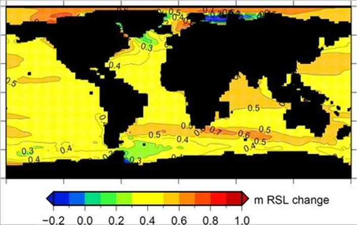 15/23 Regionale zeespiegelveranderingen Naast de bekende klimaatscenario's voor de wereldgemiddelde zeespiegelstijging (zoals onder meer gepubliceerd in het 4e Assessment Report van het