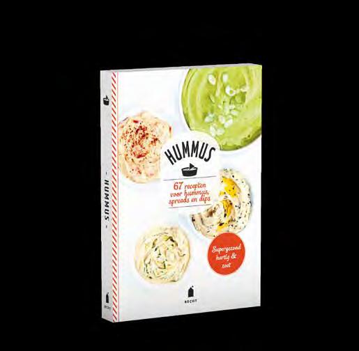 Becht Kookboeken 12,95 15 x 21,5 cm, 160 blz. Karton Verschijnt juni 2017 ISBN 978 90 230 1545 1 NUR 440 Hummus Hummus bevat 67 lekkere en gezonde recepten voor allerlei smeersels en dips.