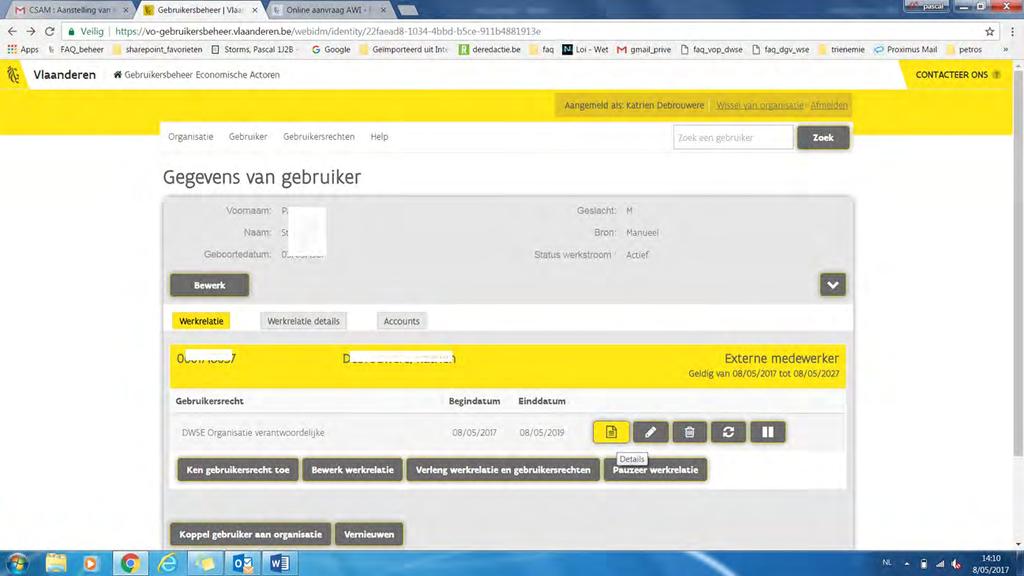 4. U heeft nu alle rechten om de Aanwervingsincentive aan te vragen en kan nu naar de toepassing om de Aanwervingsincentive aan te vragen. Ga naar: http://www.werk.