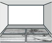 Pagina 2 van 5 temperatuur in de ruimte op kamertemperatuur is en vermijd tocht. Creëer vrije ruimte op de vloer, bij voorkeur voor de muur die je wilt gaan behangen.