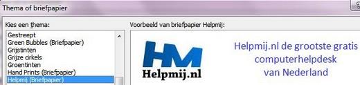 In vorige versies van Outlook kon het nog, middels de ingebouwde teksteditor, briefpapier te maken.