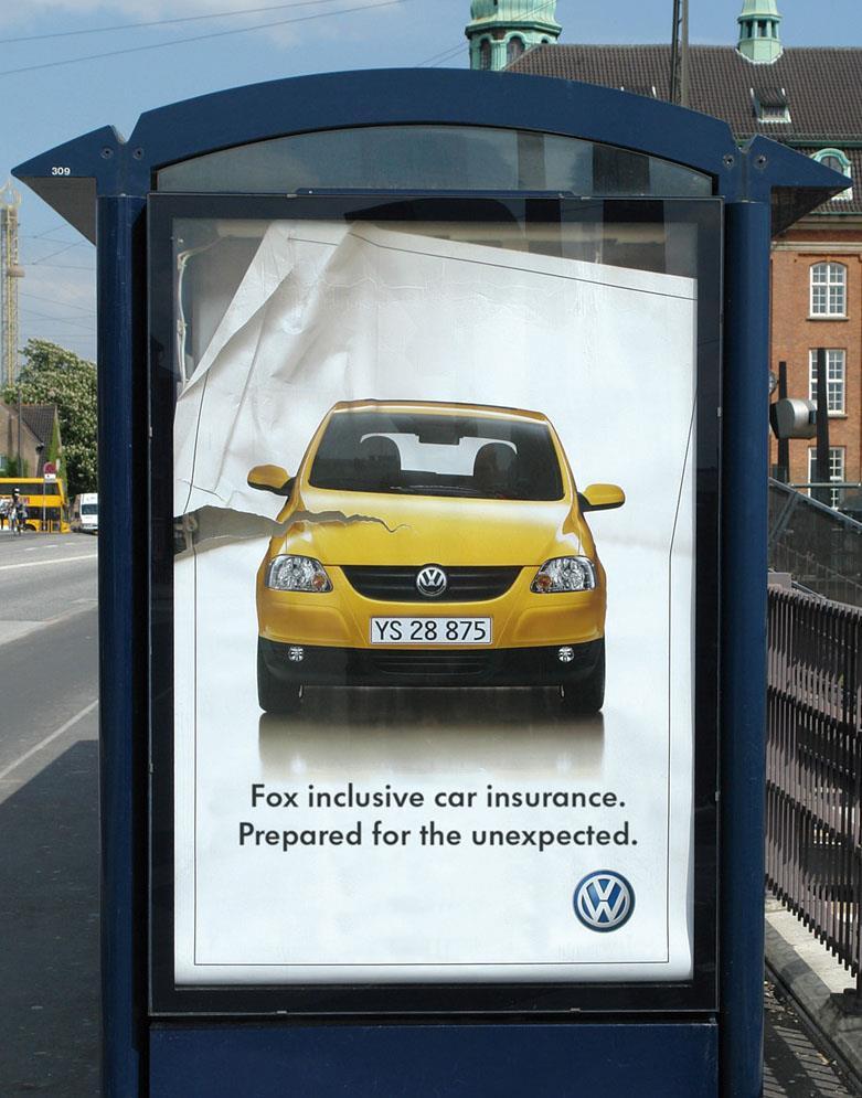 Figuur 3: Advertentie van Volkswagen, bevat incongruentie die de relevantie schendt.