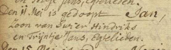 overleden aldaar op zondag 11 september 1808, begraven aldaar, 81 jaar en 167 dagen oud. - Diewer Swiers Hindriks, gedoopt te Finsterwolde op zondag 21 maart 1756.