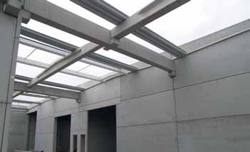 Rechthoekige balken in voorgespannen beton (BX) Toepassingen BX Balken in spanbeton worden toegepast wanneer de vrije hoogte onder de balk van belang is.