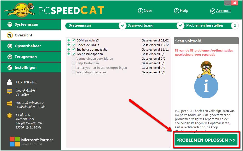 SpeedCAT heeft gevonden toen het eerder uw computer