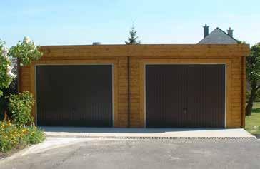 1 versteviging in achterwand (545 cm) Poorten: metalen kantelpoort, sectionaal poort of houten draaipoort Dakbedekking: EPDM-rubber met Aluminium afwerking COSMOS