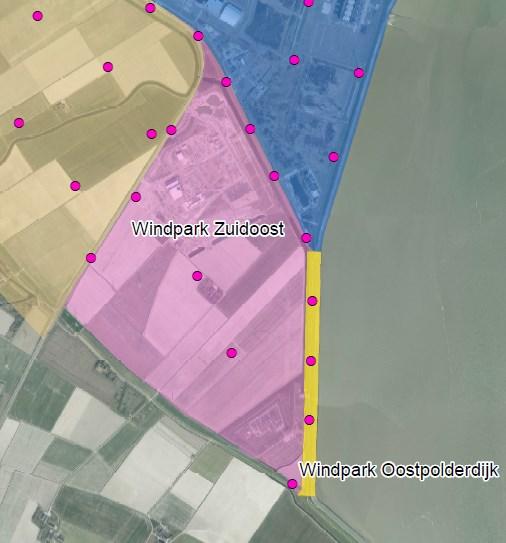 2) Zuidoost, Eemshaven (± 24 MW) Binnen windpark Zuidoost zijn meerdere ontwikkelaars actief. Het gaat hier om Bakker Bierum en Intocon.