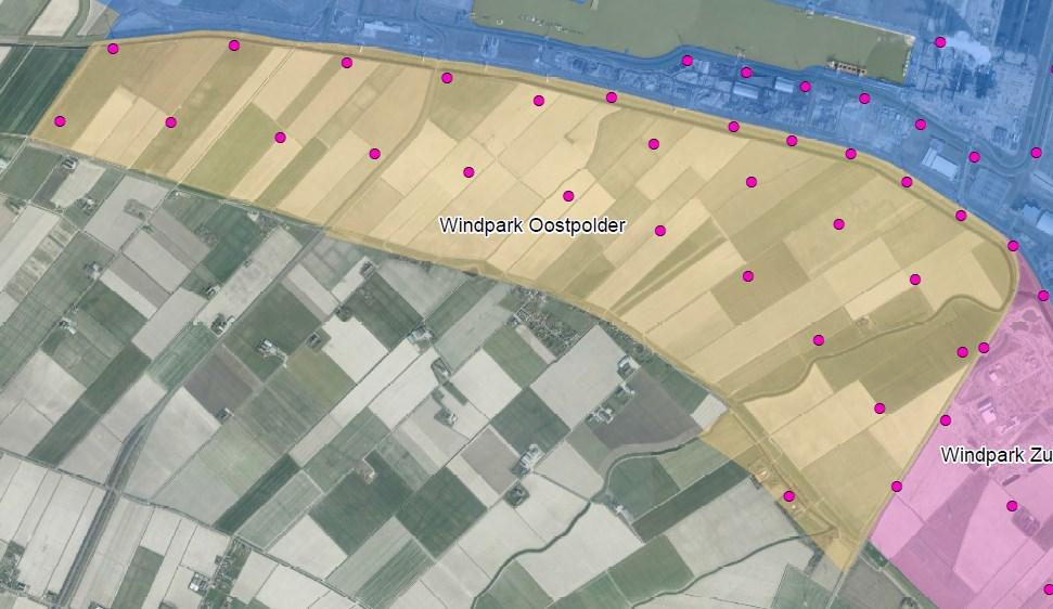 6) Oosterhorn, Delfzijl (± 54 MW) Windpark Oosterhorn wordt gerealiseerd op het gelijknamige bedrijventerrein en is een initiatief van het samenwerkingsverband Millenergy (Yard Energy en Eneco).