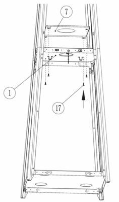 Stap Neem het bedieningsgedeelte (2) en de afdekplaat (7) uit de middenplaat () door de bouten los te draaien (6).