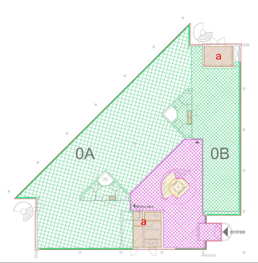 PLATTEGROND BEGANE GROND Unit 0A betreft 307 m 2 op de begane