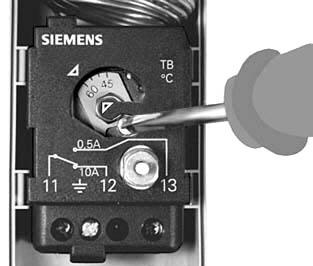 Kit plancher chauffant direct - réf. 073 446 Réglage du thermostat de sécurité --Régler le thermostat de sécurité sur 60 C.