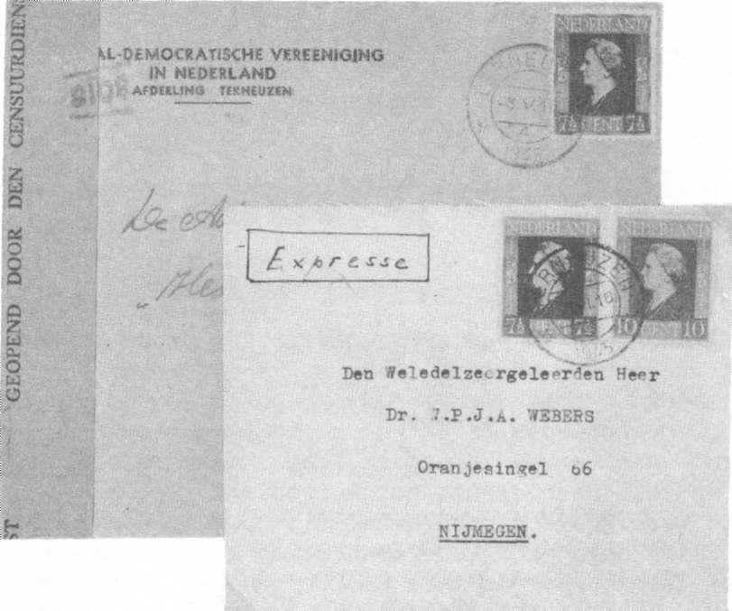 De Duitsers hadden in hun land direct na het uitbreken van de oorlog in september 1939 de censuur op brieven en kaarten naar en van het buitenland ingevoerd: deze censuur bleef gedurende de gehele