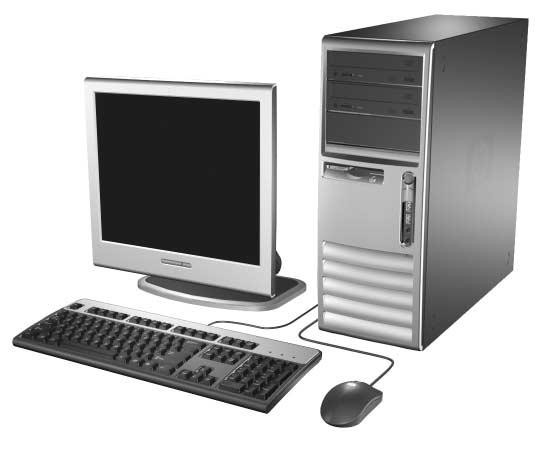 1 Productvoorzieningen Voorzieningen van de standaardconfiguratie HP Compaq Convertible Minitower-modellen kunnen eenvoudig worden omgebouwd tot een desktopcomputer.