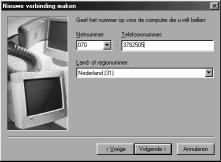 De verschillende telefoonnummers voor lokale toegang van Het Net staan in paragraaf 9.6. 7 Klik op Volgende.