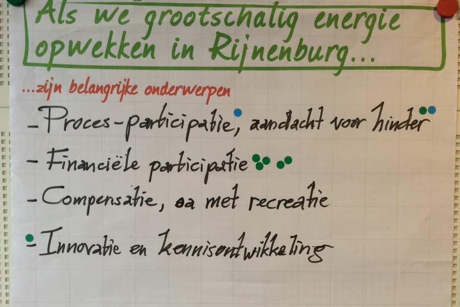 Tafel 7: Als we Grootschalig energie opwekken in Rijnenburg Vinden we het belangrijkst om te