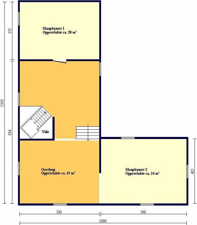 Verdieping: De in deze brochure opgenomen afmetingen en tekeningen zijn