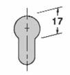 De (smal)deur FREEWAY LOCK-4 en FREEWAY LOCK-6 meerpuntssluitingen alsmede motorslot FREEWAY DRIVE-6 en FREEWAY ACCES-6 met een cilindergat rond 17 mm zijn