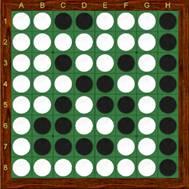 Figuur 5a: Wit wint met 40-24. Figuur 5b: Zwart wint met 41-23. De spelregels zijn er om reversi te kunnen spelen, maar om te kunnen winnen is er enige tactiek vereist.