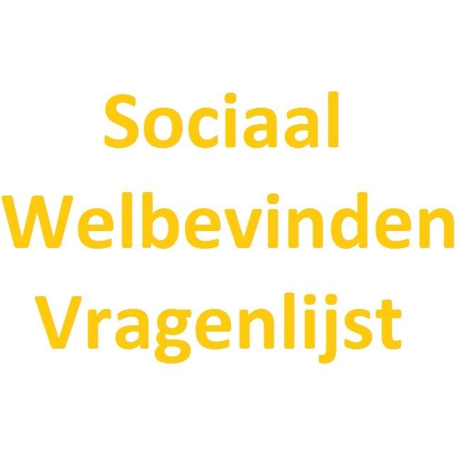 Sociaal Welbevinden Vragenlijst Deze vragenlijst meet sociaal welbevinden (functioneren in de maatschappij) op 8 verschillende gebieden.