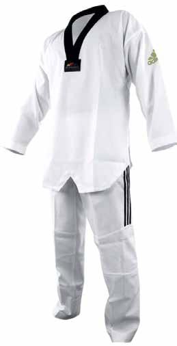 Duurzaam Poomsae Taekwondopak Girls ADITPYF01 Ideaal voor  Duurzaam Wit / Licht Blauw 120 t/m 150 cm Wit /