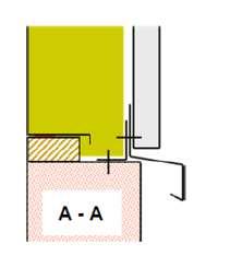 Ter hoogte van de gevelpint is een kwalitatieve aansluiting op de betonplint gewenst. In vele gevallen wordt deze rechtstreeks op de betonplint geplaatst (figuur 70).