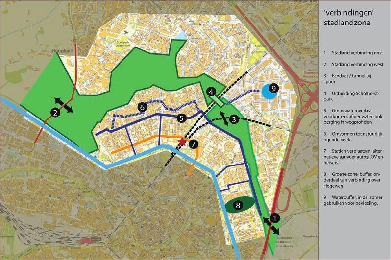 Proeftuin Amersfoort Binnen de proeftuin Amersfoort is een visie ontwikkeld op de ligging en inrichting van een nieuwe hoofdstructuur in de opzet van de stad: de stadlandzone.