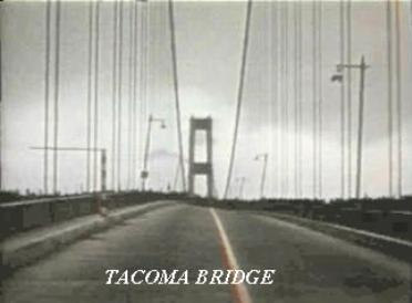 Soms gaat het mis en storten constructies in. Een beroemd voorbeeld is te zien in de film "Tacoma bridge", die het tragische instorten van de brug laat zien.