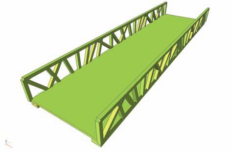 4 Interne krachtsafdracht van beton bij dichte en bij open pakking 5 Ingevoerd eindige-elementenmodel van de modulaire brug.