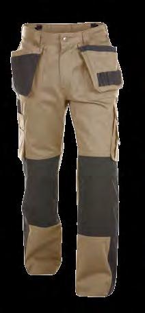 DASSY OXFORD MULTIZAKKENBROEK MET KNIEZAKKEN (200444) Wegsteekbare Cordura spijkerzakken met gereedschapslussen - 2 grote insteekzakken voor de spijkerzakken - 2 achterzakken met klep - 2