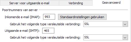 Toevoegen ZorgMail account 7 8 Klik op het tabblad Server voor uitgaande e-mail Vink Voor de server voor uitgaande e-mail (SMTP) is verificatie vereist aan Klik op het tabblad