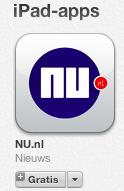 6. Typ in het zoekvenster de letters: NU en toets Enter. 7. Je ziet nu de app NU. Klik op de button Download.