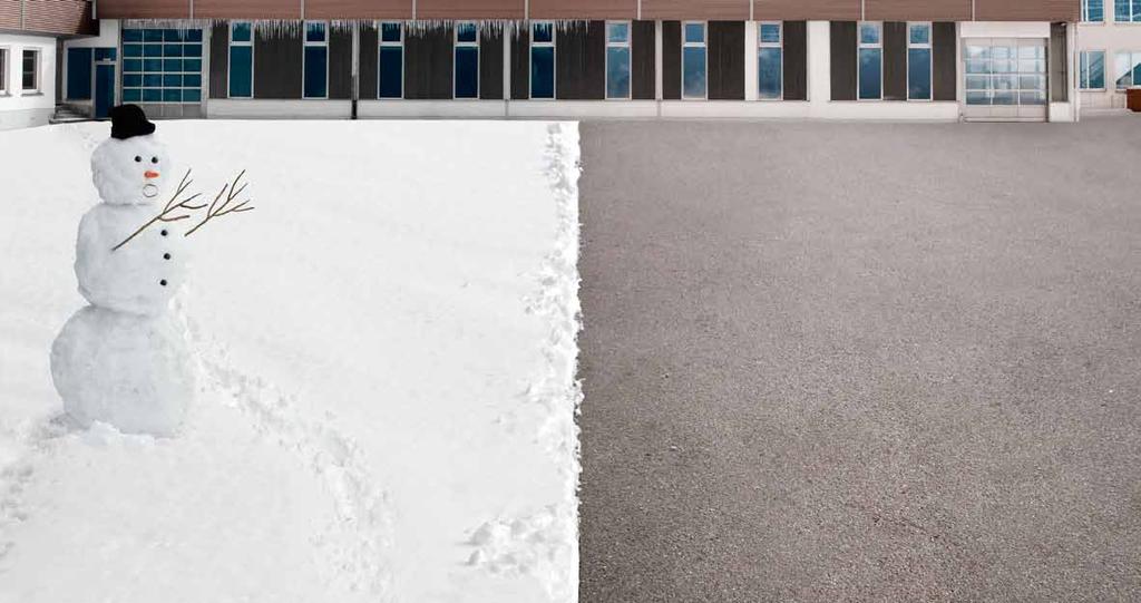 Gemakkelijk en snel sneeuwvrij maken van parkings, op- en